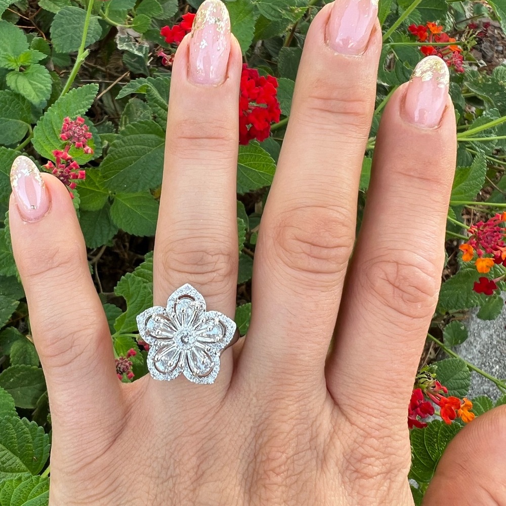 Wedding  Fashion Jewelry Silver Color Ring size 7